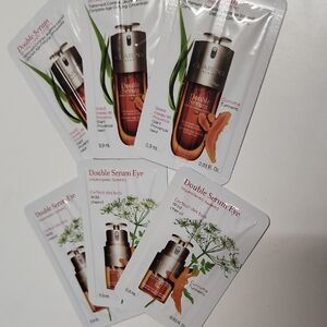 Clarins Double Serum and Eye Serum .. 6 Samples 0.9ml Each